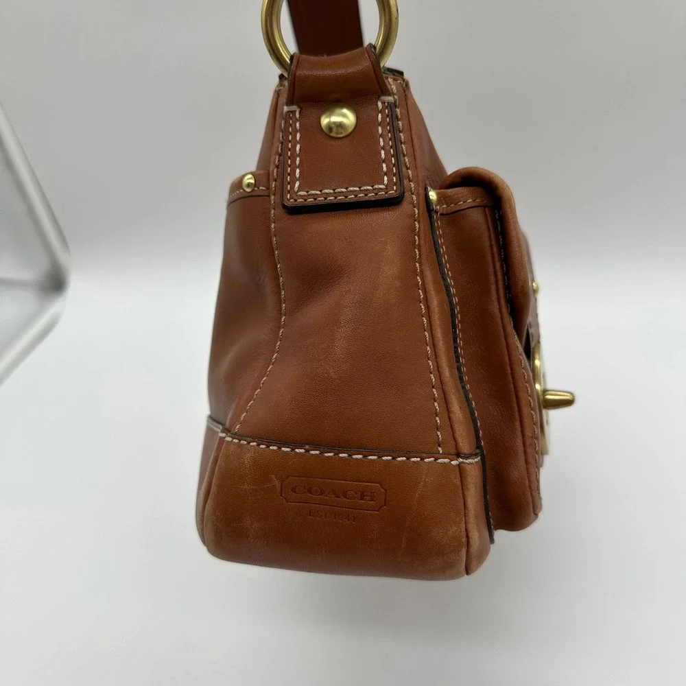 Coach Medium F12868 Vintage 65th Anniversary Butterscotch Double Turnlock